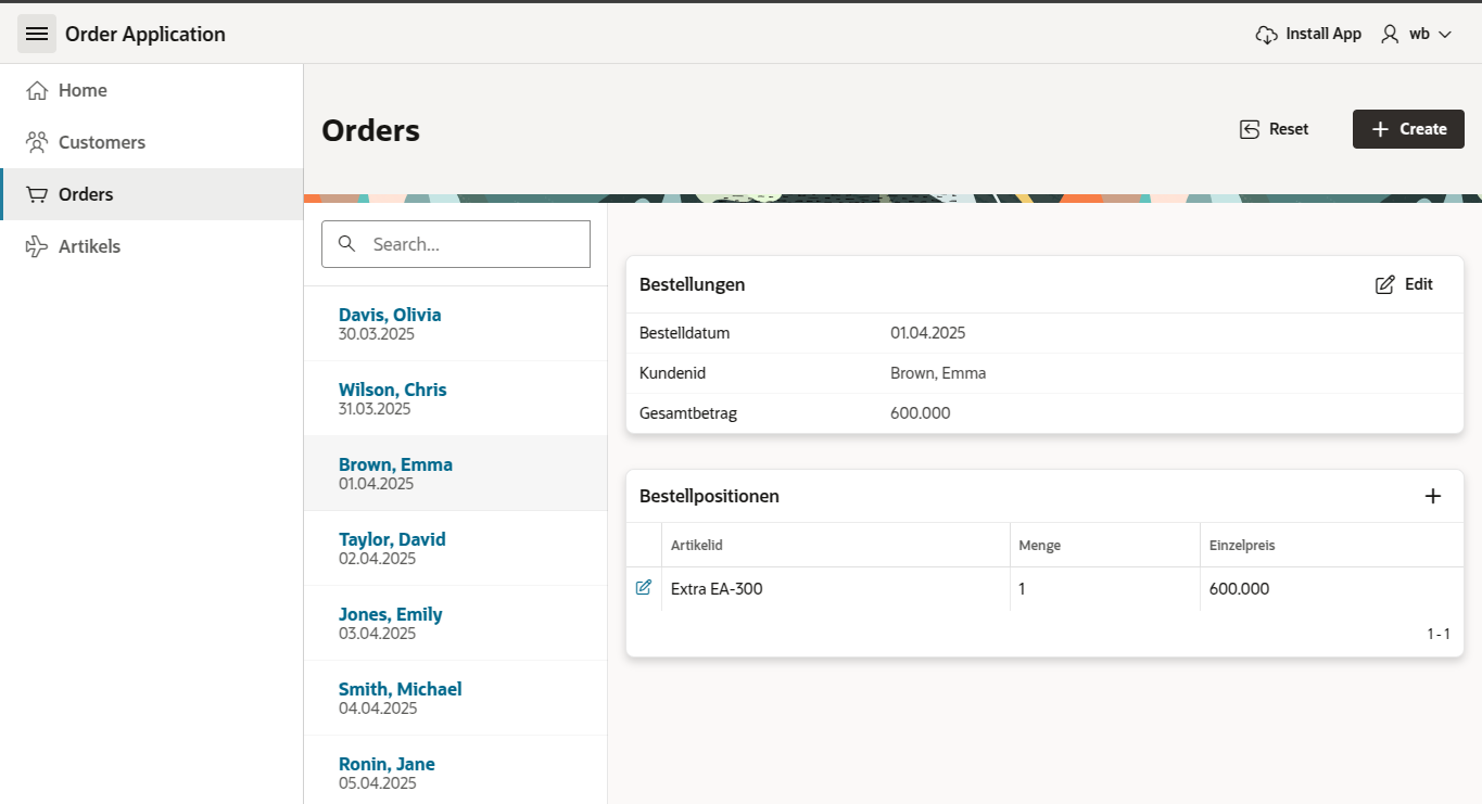 Oracle APEX Application